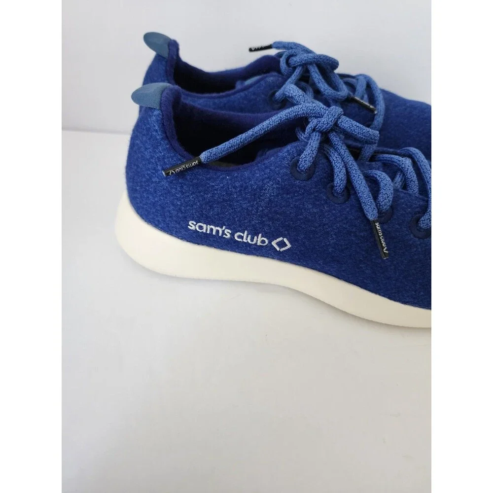 ALLBIRDS Mens WOOL RUNNERS Size 9 BLUE Embroidered Shoes NWOB